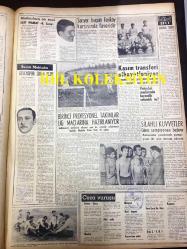 GÜNLÜK SPOR GAZETESİ - 27 KASIM 1957 - FEDERASYON KARMALARI BASKETBOL MAÇINDA ROMANYA'YI 78-69 YENDİK - MİTHATPAŞA STADI İHTİLAFI BÜYÜYOR - LEFTER İYİLEŞTİ - ATAMAN MÜDÜR OLUYOR - 1957 ÇİN ATLETİZMİ - CAROL DAY - LILLE KIR KOŞUSU MİHALİÇ - GÜVENSPOR LİDER OLDU - SUAT MAMAT - SİLAHLI KUVVETLE GÜREŞ ŞAMPİYONASI - OKUL SPOR MAÇLARI - OPON REKLAMI - FAY TEMİZLEYİCİ REKLAMI, NECİP AKAR - YAPI VE KREDİ BANKASI REKLAMI - ANTRENÖR JİRİ KORBLE