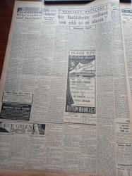 Cumhuriyet Gazetesi - 3 Aralık 1952 -Tepebaşı Gazinosu-Kanun Namına filmi Çemberlitaş ve Turan Sinemalarında-Köy Enstitüleri haberi-Zati Sungur reklamı-Tutum Bankası-Celal Bayar Yunanistan'dan Bu Akşam Dönüyor - Malatyalı Mürtecilerin Korkunç Planları - General Eisenhower'in Kore Seyahati - Ekmekler Hala Esmer Çıkıyor - Süper Mürşid Necip Fazıl Kısakürek Halk Partilileri Kızdırdı - Amerikan Askerî Yardım Heyeti Başkanı General Arnold'un Şehrimizde Dün Söylediği Nutuk - Temenni Tepesinden Kopan Büyük Taşlar Ürgüp'e Düştü - Şehir Dram Tiyatrosunda Bir Hadise - Hitler'e Suikast Nasıl Hazırlandı - Kore'ye Dair Sovyet Teklifi Reddedildi - İki Süngü Arasında Filmi - Sadri Alışık - Mürüvvet Sim - Atıf Kaptan - Volkswagen Halk Arabaları - Puro Tuvalet Sabunları - Gripin - Pan American - Küratin Ağrı Kesici - Marşal Taşlı El Değirmenleri - Arlon Cep Saatleri