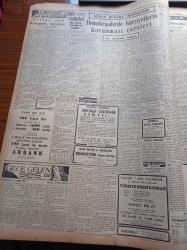 Cumhuriyet Gazetesi - 7 Aralık 1952 - Hükümet İrticaa Karşı Sesini Yükseltti - Başbakan Adnan Menderes Memlekette Vicdan Hürriyetine Tecavüz Kimsenin Haddi Değildir - Esrar Ticareti Yapan Bir Şebeke - Hitler'in Gözde Arkadaşı Hess'in Karısı Kitap Yazdı - Beşiktaş Etnikos'u 2 0 Yendi - 1953 Yılı Bütçe Kanunu - Ankara'da Bir Kanser Müessesi Kuruluyor - Cumhurbaşkanı Celal Bayar'ın Rami Göçmenevleri Ziyareti - General Eisenhower Kore Siyasetini Hazırlıyor - Kore'den Gelecek Yedek Subaylarımız - Eski Başbakanlardan Şükrü Saraçoğlu'nun Evi Soyuldu - Ericsson Elektrik Sayaçları - Radyolin Diş Macunu - Suçlu Benim Filmi Pek Yakında - Sadri Alışık - Feridun Çölgeçen - Galatasaray İzmir'de Galip - Şişli Tünel Tramvayları Yarın Kaldırılıyor - Arı Bisküvileri - Puro Tuvalet Sabunları - Hamiyet Yüceses Taksim Kristal'de - Nacar Saatleri - İsolan Dürbünleri