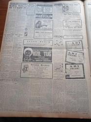 Cumhuriyet Gazetesi - 7 Aralık 1952 - Hükümet İrticaa Karşı Sesini Yükseltti - Başbakan Adnan Menderes Memlekette Vicdan Hürriyetine Tecavüz Kimsenin Haddi Değildir - Esrar Ticareti Yapan Bir Şebeke - Hitler'in Gözde Arkadaşı Hess'in Karısı Kitap Yazdı - Beşiktaş Etnikos'u 2 0 Yendi - 1953 Yılı Bütçe Kanunu - Ankara'da Bir Kanser Müessesi Kuruluyor - Cumhurbaşkanı Celal Bayar'ın Rami Göçmenevleri Ziyareti - General Eisenhower Kore Siyasetini Hazırlıyor - Kore'den Gelecek Yedek Subaylarımız - Eski Başbakanlardan Şükrü Saraçoğlu'nun Evi Soyuldu - Ericsson Elektrik Sayaçları - Radyolin Diş Macunu - Suçlu Benim Filmi Pek Yakında - Sadri Alışık - Feridun Çölgeçen - Galatasaray İzmir'de Galip - Şişli Tünel Tramvayları Yarın Kaldırılıyor - Arı Bisküvileri - Puro Tuvalet Sabunları - Hamiyet Yüceses Taksim Kristal'de - Nacar Saatleri - İsolan Dürbünleri