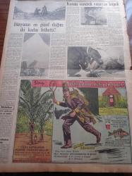 Cumhuriyet Pazar Gazetesi - 14 Aralık 1952 - Amerika'daki Rus Casusluk Teşkilatı Nasıl Kuruldu - Graf Von Spee Faciasının Yıldönümünde - Döğüşmeden Ölüme Mahkûm Edilen Gemi - Adnan Menderes -  Her Şeyi Olan Kız Elizabeth Taylor - Dünya Edebiyatından Seçme Hikayeler Hayatın Ötesi - Haftanın Şakaları Hazret'in Emri Yazan Burhan Felek - En Güzel Gülen Artist Valery Hobson - Bizim Yıldızlar Hümaşah Hiçan - Vera Ellen Saf Kız Rolünde - Ingrid Bergman Mesud Değil Mi - Kadın Ev Moda - Basmalar Nasıl Yıkanmalıdır - Ankara Devlet Operası Yeni Bir Eser Hazırlıyor -  Yeni Hidrojen Bombası Atom Bombasına Niçin Tercih Ediliyor - Kadın Katilleri 2 - Dünyanın En Güzel Dağını Claude Kogan İle Nicole Leininger İsimli İki Kadın Fethetti - Kanını Vererek Yaşayan Köpek