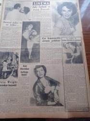 Cumhuriyet  Pazar Gazetesi - 21 Aralık 1952 - Hadiselerden İlhamlar Bir Kan Davası - Kat Mülkiyeti Ve Faydaları İle Mazhurları - Şehirden Röportajlar - İstanbul Oyuncak Tufanı Altında - Haftanın Şakaları Kınalı Zehra Yazan Burhan Felek Settar Körmükçü Lüküs Hayat Filminde Sezer Sezinle - Münevver Coşkunla Mahir Özerdem Deli Filminde - En Kuvvetli Dram Yıldızı Julia Adams - Ann Sheridan Kırkına Bastı - 1953 Yılbaşı Hazırlıkları - Kadın Ev Moda - Kadın Katiller 3 Yazı Dizisi - Feyyaz Tokar - Nezleye Çare Bulmak İçin Yeni Denemelere Girişiliyor - Habeş Güzeli Prenses Desta - Gisele Pascal Ve Uğruna Tahtını Feda Edecek Olan Prens Rainieri