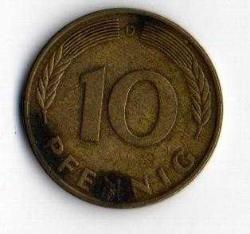Almanya 10 Pfennig 1977-D (Mp1532)