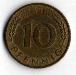 Almanya 10 Pfennig 1977-G (Mp1536)
