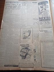 Cumhuriyet Gazetesi - 29 Aralık 1952 - Başbakan Adnan Menderes Dün Cumhuriyet Halk Partisi Toplantısında Mühim Bir Konuşma Yaptı - Yeni Bir Balkan Blokuna Doğru - Churchill Çarşamba Günü Amerika'ya Hareket Ediyor - Beşiktaş İstanbulspor'u Mağlup Etti - Laiklik Haftasının Son Günü - Arabacıların Dünkü Toplantısı - Yeni 3 Mayın Gemisi Donanmaya Katıldı - Hasan Ali Yücel Köşe Yazısı - Stalin'in Yanlış Çıkan Hesapları - Burhan Felek - Hindistan Komünist Çin'i İtham Ediyor - Danimarka Ana Kraliçesi Alexandra Öldü - Ka Me Fa Eşarpları - Nacar Saatleri - Arı Bisküvileri - Mumlu Lüks Kibritleri - Pasifik'te Paskalya Adasının Esrarı - Hamiyet Yüceses'e Göre Siemens Türk Köylüsünün Hasret Çektiği Radyodur - En Mükemmel Yılbaşı Hediyesi Philips Radyo - Volvo Traktör -  Varta Akümülatörleri McCormick İnternational Traktör Makine Ve Ekipman