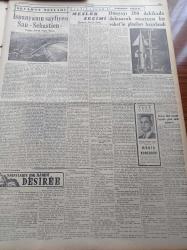 Cumhuriyet Gazetesi - 18 Temmuz 1954 - Malatya Suikastı Davası Dün Karara Bağlandı - Vatan Gazetesi Basmuharriri Ahmed Emin Yalman'ı Öldürmek Maksadıyla Hüseyin Üzmez 20 Sene Ağır Hapis Cezasına Mahkûm Oldu - Talebe Federasyonun Cumhurreisi Celal Bayar'a Ziyafeti - İzmir'de Grevcilerden Üç Kişi Tevfik Edildi - Güreşçilerimiz Yugoslavyada 6 2 Galip Geldi - Kasım Gülek Dün Bir Basın Toplantısı Yaptı - Şehrimizde Sıcaklardan 2 Kişi Öldü - NATO Sergisi Dün Açıldı - Hasan Ali Yücel Köşe Yazısı - Konsolosun Karısı Yazı Dizisi - Birayı Karaborsaya Düşürenler - Robenson Krüzee Adası Batmak Üzere - Ameliyatta Kullanılan Suni Kalp - Karadeniz Kupası Yüzme Yarışları - Hamiyet Yüceses Perihan Altındağ Sözeri Sabite Tur Gülerman Sarayburnu Sahil Park Gazinosunda - İspanya'nın Sayfiyesi San Sebastian - Dünyayı 200 Dakikada Dolaşacak Muazzam Bir Roket'in Planları Hazırlandı - Münir Nurettin Selçuk - Resimli Romanımız Ecel Gemisi
