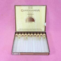 GUANTANAMERA 10 CRISTALES HABANA CUBA AHŞAP PURO KUTUSU , 10 ADET KRİSTAL CAM TÜPLERİYLE BERABER