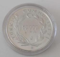 1992 MUHSİN ERTUĞRUL 100.YIL DOĞUM YILI GÜMÜŞ 50.000 LİRA ORİJİNAL HATIRA PARASI ÇİLL M1UU1H1 ÇOK NADİR