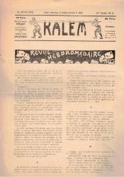 KALEM MİZAH DERGİSİ SAYI 71 7 KANUNUSANİ 1325 - NO 71 20 JANVIER 1910