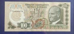 6 Emisyon 2 Tertip F 79 seri 100 Lira (1972-86) çil