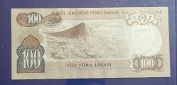 6 Emisyon 2 Tertip F 79 seri 100 Lira (1972-86) çil