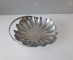 Antika Gümüş Kaplama Ajurlu Mini şekerlik Portekiz