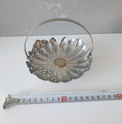 Antika Gümüş Kaplama Ajurlu Mini şekerlik Portekiz