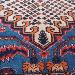 El Dokuma Yörük Halı ,Göbek motifli, 6 m2 vintage