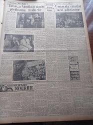 Cumhuriyet Gazetesi - 26 Temmuz 1954 - Cumhuriyet Halk Partisi Kurultayı Bugün Toplanacak - Son Döviz Kararlarının Haricdeki Müsbet Tesiri - Türk Alman Dostluğu - Türk Amerikan Dostluğu - Şeker Bollaştı - Celal Bayar Dün Yüzücü Doğan Şahin'i Kabul Etti - İkinci Dünya Harbine Dair İfşaat - Balkan Atletizm Müsabakaları - Bedri Rahmi Eyüboğlu Pazartesi Konuşmaları - Kore'deki Türk Tugayından Bir Kafile Daha Geliyor - Fatin Rüştü Zorlu Paris'e Gidiyor - Rusya Ve Peyklerinde Yahudi Düşmanlığı Rekabeti Başladı - Nuriye Öğütçü Orhan Kemal'i Anlatıyor - Amerika'nın En Popüler Adamı Harry S. Truman - Tarsus Vapuruna Amerika'da Yapılan Görülmemiş Tezahür - Resimli Romanımız Ecel Gemisi - Gripin - Fredo Çocuk Pudrası - Baysal Çiçek Mağazası - Turyağ Nebati Mutbak Margarini - Kremli Kibar Tuvalet Sabunu - Demirbank - Vita Mutbak Margarini - Telrad Telefonları
