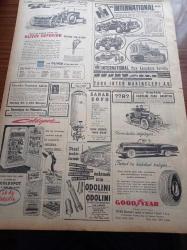 Cumhuriyet Gazetesi - 23 Ağustos 1954 - Kıbrıs Hakkında Yunan Hariciyesinin Görüşleri -  Çorumlular Dün İrticai İsnadlarını Reddettiler - Maarif Vekili Celal Yardımcı Amerika'ya Hareket Etti - Fenerbahçe Hacettepe'yi Yendi - Aybastı Nahiyesi Kül Oldu - Çorum Çimento Fabrikası - Brüksel Konferansı Bir Neticeye Varamadan Dağıldı - Bedri Rahmi Eyüboğlu Pazartesi Konuşmaları - Komünizmle Mücadele Cemiyetinin Kongresi Yapıldı -  Kraliçe Elizabeth Rahatsız - Dünkü Konkurhipikler Çok Heyecanlı Oldu - Yenikapıdaki Gazinoların Altında 300 Nüfuslu Mahalle -  Resimli Romanımız Yeşil Saksı - Berta Mutbak Margarini - Fosfatin Falyer Çocuk Maması - Vita- Güneş Gaz Ocakları - Good Year Lastikleri