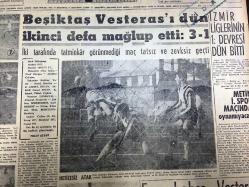 GÜNLÜK SPOR GAZETESİ - 12 ARALIK 1957 - BEŞİKTAŞ, VESTERAS'I İKİNCİ DEFA MAĞLUP ETTİ 3-1 - YILIN 5 SPORCUSU - KASIMPAŞA IRAK'TA 2-0 YENİLDİ - LEFTER - AVRUPA LİGLERİ - 1 MİLİN HİKAYESİ - CAROL DAY - ÇAMLICA, AMERİKAN KOLEJİNİ 2-0 YENDİ - GARNİZON TAKIMI SARIYER'İ 3-2 YENDİ - FAY TEMİZLEYİCİ REKLAMI, NECİP AKAR, OPON REKLAMI
