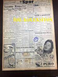 GÜNLÜK SPOR GAZETESİ - 15 ARALIK 1957 - GARNİZON 1 - 0 ADALET - D. COOMBE - FENERBAHÇE VEFA'YI 71-46 YENDİ - MEHMET LUMA - YILIN 5 SPORCUSU - BESİM BEY - CAROL DAY - 1 MİLİN HİKAYESİ - URUGUAY VE BELÇİKA - OPON REKLAMI - GALATA, FERİKÖY - ANKARA AT YARIŞLARI - KREMLİ PURO TUVALET SABUNU REKLAMI - RADYONLİN, KLOROFİL