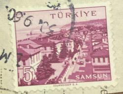 Mektup Zarfından Kesilmiş  / Postadan Geçmiş Pul Filateli - 30 Eylül 1960 Damgalı - SAMSUN , 5 PARA - Türkiye Cumhuriyeti