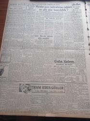Vatan Gazetesi - 3 Haziran 1950 - Büyük Millet Meclisi'nde Münakaşalardan Sonra Adnan Menderes Kabinesi İtimad Reyi Aldı - Dışişleri Bakanı Fuat Köprülü Fransa Cumhurbaşkanı Auriol İle Görüştü - Rauf Orbay'ın 14 Ekim 1949'da Söylediği Mühim Sözleri Tekrar Ediyoruz - Gümrük Ve Tekel Bakanı Nuri Özsan'ın Portresi - Samet Ağaoğlu - Halide Edip Adıvar - Ali Fuat Cebesoy - Sinan Tekelioğlu - İsrail Takımı Hapoel Fenerbahçe Takımı İle Maç Yapmak Üzere Geldi - Teknik Üniversite Talebeleri Miting Yapacaklar - İstanbul Sergisini Başbakan Adnan Menderes Açacak - Türkiye'ye Yapılan Askeri Yardım - Keloğlan Balesi - İlk Türk Yolcu Vapuru Tarsus New York'ta - Kanuni Sultan Süleyman Yazı Dizisi - 6 Tövbekar Kızıl Alemi Anlatıyor - Lokman Hekim - Galatasaraylıların Pilavı - Volvo Kamyonları - Radyo İstanbul - Bulmaca - Çörçil Anlatıyor Kitabı Çıktı