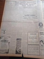 Cumhuriyet Gazetesi - 17 Eylül 1952 - İran Londra İle Siyasi Münasebetleri Kesiyor - NATO Başkomutan Yardımcısı Montgomery Dün Şehrimize Geldi - Rusya'nın Komünist Çin'deki Nüfuz Sahası Genişliyor - Doğu'da Halkın Silahlanması - Avrupa Güzellik Kraliçesi Günseli Başar İzmir'e Gidiyor - Ordulararası Atletizm Şampiyonası - Mısır'da Vefd Partisi Lağvedildi - Amerika'da Komünist Niçin Azdır - Türk Fransız Dostluk Günü - Reha Oğuz Türkkan - Kore'den Üçüncü Kafile Hareket Etti -  Cumhurbaşkanı Celal Bayar Ankara'ya Döndü - Çanakkale Abidesine Yardım - Bir Amerikan  Gazetesine Göre Türkiye - Hayat Acıları Filmi Melek Sinemasında - Fenerbahçe - Radyo Bugünkü Program - Gillette Traş Bıçakları - İpana Diş Macunu - Radyolin Diş Macunu - Refik Ve Müfit Sadıkoğlu Kardeşler - Sonofon Pilli Radyo - Normag Traktör