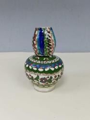 Eskilerden Kütahya El Boyama Kapaklı Sürahi Formunda Vazo