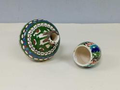 Eskilerden Kütahya El Boyama Kapaklı Sürahi Formunda Vazo