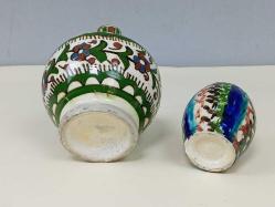 Eskilerden Kütahya El Boyama Kapaklı Sürahi Formunda Vazo