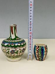 Eskilerden Kütahya El Boyama Kapaklı Sürahi Formunda Vazo