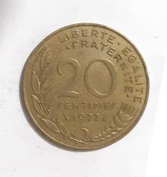 Fransa 20 Centimes 1977