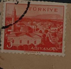 Mektup Zarfından Kesilmiş  / Postadan Geçmiş Pul Filateli - Damgalı - ADIYAMAN, 5 PARA - Türkiye Cumhuriyeti