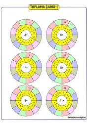Matematik Dört İşlem Çarkı YAZ-SİL Kitabı