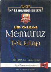 2016 KPSS LİSE ÖN  LİSANS MEMURUZ TEK KİTAP