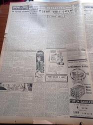 Cumhuriyet Gazetesi - 4 Ekim 1952 - İç Politikada Gerginliği İzale İçin Hal Çaresi - Celal Bayar'ın Ardahanlılara Mühim Bir Hitabesi - Amerika Rusya Gerginliği - İngiltere'nin İlk Atom Silahı İnfilak Etti - Öğretmen Ali Ulvi 3 Yıl 4 Ay Hapse Mahkum Oldu - Yeni Sahaflar Çarşısı Dün Açıldı. A. Adnan Adıvar - Kore'deki Amerikan Hava Kuvveti Artıyor - Charlie Chaplin Komünist Partisi Mensubu Olmakla İtham Ediliyor - Bu Sene Nobel Sulh Mükafatı Verilmeyecek - Gangster Alcapone'un Kardeşi Öldü - İzmir Fuarı Nasıl İdare Edilmelidir - Fransa Almanya Milli Maçı Yarın Yapılıyor - Futbolcu İsfendiyarın Durumu - Hamiyet Yüceses - Ferdi Tayfur - Mürüvvet Sim - Sinyör Rafael Larca- Perihan Altındağ Sözeri - GEM Makinaları - Emlak Bankası - Ziraat Bankası - Revue Saatleri - İlham Gencer - Taksim Kristal Salonu