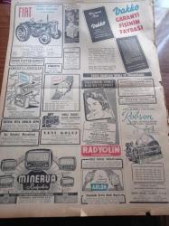 Cumhuriyet Gazetesi - 5 Ekim 1952 - Adnan Menderes Yeni Seçimlere Girmeye Hazırız Dedi - Amerika Moskova'ya Yeni Elçi Göndermeyecek - 30 Bektaşi Dün Gece Ayin Yaparken Yakalandı - Şeyh Sırrı Baba - Celal Bayar Elazığ'da - İsmet İnönü Bugün Bir Nutuk Söyleyecek - İstanbulspor Galatasaray'ı Yendi- Elmalı Bendi - Sovyet Rusya'nın Barış Taarruzu - Hasan Ali Yücel Köşe Yazısı - Bizansın İçyüzü - İstanbul'un Kurtuluş Bayramı - Eski Mısır Kralının Cinayetleri - Hitler'in Sağ Kolu Bormann Rusya'da - Avrupa Güzeli Günseli Başar Şerefine Verilecek Balo - Kadıköy İstanbul Karma Takımları Basketbol Maçı - Arzu İle Kanber Filmi - Sezer Sezin - Haftalık Radyo Programı - Movado Saatleri - Arı Unları - Ferdi Tayfur - Lorel Hardi - Vakko Garanti Fişinin Faydası - Fiat Traktör - Nacar Saatleri - Radyolin Diş Macunu - Minerva Radyoları - Savaş Çil İlacı - Arlon Saatleri