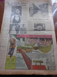 Cumhuriyet Pazar Gazetesi - 5 Ekim 1952 - Eski Mısır Kralı Faruk Capri Adasında Nasıl Yaşıyor - Profesör Armas Salonen Bir Alim Olarak Türkiye'ye Aşık Olarak Ayrıldı - Nuyan Yiğit - Haftanın Şakaları Yazan Burhan Felek - Bizim Yıldızlar Gül Güney - Sinema En Güzel Türk Filmleri Seçilecek - Efelerin Efesi Yakında Gösteriliyor - Katherine Hepburn- Can Yoldaşı Filmi - Cahid Irgad - Zarah Leander Tekrar Perdede - Fox Stüdyosunda Masa Üzerindeki Rakı Şişesi - Danielle Delorme - Ursula Thiess - Hikaye Ölüm Karşısında - Kadın Ev Moda - Zehirli Gazlara Çare Aranırken Yeni Bir İlaç Bulundu - Feyyaz Tokar - Ses Duvarı Denen Şey Nedir - Dodge Otomobillerinin Fabrikatörü Evlenmek İstediği Kızı Alamadı - Gregg Sherwood - Ernest Jones Adında Bir İngiliz Golf Şampiyonu - Çöpçatanlık Eden Şapka
