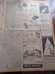 Cumhuriyet Gazetesi - 15 Ekim 1952 - Türk İngiliz Müzakereleri Başladı - Başbakanımız Adnan Menderes Ve Dışişleri Bakanı Fuat Köprülü Mr. Churchill'le Birlikte - Taksim'de Profesör Muhiddin Etingü'nün Dinamitle Öldürülme Faciasının Mahiyeti Dün Anlaşıldı - Celal Bayar'ın Dünkü Tetkikleri - Sarhoşları Kusturmak Kanuna Aykırıdır - Doçent Doktor Sahir Erman - Birleşmiş Milletlerin Kore'deki Tasarrufları - Bizansın İçyüzü Yazı Dizisi - Kayışdağ Suyu Mecrası Islah Ediliyor - Ermeni Patriği Kızılay'a 1000 Lira Bağışta Bulundu - Amerikan Rus Gerginliği Artıyor - Arnavutlukta Çarpışmalar Sürüyor - Tarzan İstanbul'da Filmi - Galatasaray Takımını Gündüz Kılıç Çalıştıracak - Güzel Sanatlar Akademisi 71. Yılı - Refik Halid Karay Arkadaşımıza İzahat Verirken Fotoğrafı - Technos Saatleri - Küratin Ağrı Kesici - Nestle - Becht Gaz Sobaları - Coleman Otomatik Petrol Sobaları - Şen Şapka - Alman Malı Star Traktörleri