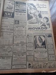 Cumhuriyet Gazetesi - 19 Ekim 1952 - Adnan Menderes Ve Fuat Köprülü Bu Sabah Geliyorlar - Adnan Menderes Londra'dan Ayrılırken Mühim Bir Demeçte Bulundu - Churchill ve Eden Ankara'ya Davet Edildiler - Rusya'daki Müslümanların İmhası - Doğan Şahin Boğazı Uzunlamasına Yüzerek Geçti - Amerikan Seçimleri Ve Cumhuriyet - Havacılığımıza Dair Saunders'in Demeci- Doktor Nurullah Kunter - İçişleri Bakanı Ethem Menderes- Amerika'da Atom Bilgini John Lane İntihar Etti - Rusya'da Komünist Partisini Malenkov Eline Aldı - Saime Sinan Sabite Tur Gülerman Ve Radife Erten Tepebaşı Gazinosunda - Galatasaray'ın Adaletspora Attığı Gol - Haftalık Radyo Programı - İncesaz - Türk Pulları Rehberi - Çapa Eğitim Enstitüsü 20 Ekim'de Açılacak - Amerika'da Kullanılan İnsan Kobaylar- Hamdi Varoğlu - Arı Unları - Radyolin Diş Macunu - Movado Saatleri - Celal Şahin Beyaz Parkta - Necipbey Krem ve Briyantinleri - Baysal Çiçek Mağazası - DAF Kamyon Ve Otobüsleri - Alman Vega Çelik Lambalı Bir Radyodur
