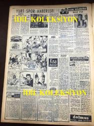 GÜNLÜK SPOR GAZETESİ - 12 MART 1957 -Tonguç futbol karikatürleri- Sana margarin reklamı-ORDU TAKIMI ROMANYA'YA VARDI - AT YARIŞLARI - B MİLLİ TAKIMI AÇIKLANDI - GALATASARAY UMUMİ HEYETİ TOPLANIYOR - SAMİM GÖREÇ - BEŞİKTAŞ, ADALET, GALATASARAY, FENERBAHÇE MAÇLARI TEHİR EDİLDİ - KARAGÜMRÜK BULGARİSTAN'A GİDİYOR - 3,5 YÜREKLİ ŞERİF CONES, MADDOCKS - KAZAN TÖRENİ, AZİZ NESİN - BEYNELMİLEL ÜNİVERSİTELER SPOR FEDERASYONUNA AZA KABUL EDİLDİK - CAROL DAY - İSTANBUL SERBEST GÜREŞ BİRİNCİLİKLERİ - KİT KARSON - İNGİLTERE LİG MAÇLARI - AMERİKAN DONANMASININ MAÇLARI
