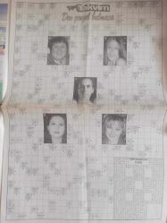 Takvim Magazin Gazetesi - 15 Ağustos 1998 - Duygu Akar - Alper - Taze Dulu Hemen Kaptılar - Görkem Yüksel - Şarkıcı Ama Şöhret Olmaya Niyeti Yok! - Büyük Düğüne 2 Gün Kaldı - Acemi Kız Yüzünden Cenk Koray da Panikledi - Aysu Başar - Orhan Deliismail - Enerji Depolayıp Başarılı Oldu - Nükhet Duru - Maydanoz - Zonta Bey - Karaoğlan Bozkaşı - 007 James Bond - Kahraman Şerif - Maymun Adam - Savaşçının Yolu Çizgi Romanları - Çocuklar İçin bulmaca - Dev Çengel Bulmaca - Cinsel Yaşam ve Sağlık - Neden niçin Nasıl? - Yıldız alı - İlk Elektroliz Nasıl Keşfedildi? - Serpil Çakmaklı - Ersin Argithan - Ali Akbaş - Kızarmış Piliç - Biberin Lezzeti - Başak Sayan, Çapkın Genci Tavladı - Çok Yıprandım Ama Yıkılmadım - Demet Şener fotoğraf ve haberi - Tam Takım Gazete