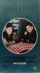 LAUREL & HARDY  ( THREE PROGRAMME SPECIAL-MAN O'WAR -THE FIXER UPPERS-SCRAM ) * VHS KASET 2.EL