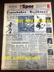 GÜNLÜK SPOR GAZETESİ - 24 MART 1957 - FENERBAHÇE BEŞİKTAŞ MAÇI - KLÖBX LOKALİ - EDİP AKIN, GAZETECİ - GALATASARAY 6 - 1 KASIMPAŞA, GOLLERİN 4'ÜNÜ METİN OKTAY ATTI - REKTÖRLÜK KUPASI - FENERBAHÇE TARİHİ - 3,5 YÜREKLİ ŞERİF CONES - VADEŞ - TÜMSUBANK REKLAMI - VITTORIA STADI - KRİSTAL GAZİNOSU, MİNE COŞKUN - TÜRKİYE KREDİ BANKASI REKLAMI - TAMEK SALÇA REKLAMI - İŞ BANKASI REKLAMI - KRİSTAL GAZİNOSU, ATEŞ BÖCEKLERİ, ADNAN ŞENSES, NİGAR ULUERER, ÖZCAN TEKGÜL, YILDIZ ERDEM, FAHRUNİSA SOLMAZ, PERİHAN ALTINDAĞ SÖZER - GENERAL ELECTRIC
