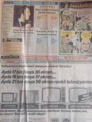 TAN Magazin Gazetesi - 15 Şubat 1985 - Çıldırtan Dans - Pek Çok Genç, Arkadaşlık Yapacak Bir Kız Bulamamaktan Yakınırken, 17 Yaşındaki Levent, Bugüne Kadar 17 Sevgili Eskitti - Nilgün Altınel - Eser Işık - Ahmet Koral - Başbaşa - Geçmişten Gelen Aşk fotoromanı - Hanzo Kazım - Çiğdem Çizgi Romanı - 25 Bin Liralık Fatura Toplayan 5 Bin Lira Alacak - Okulların Tatili PAzartesi Gününe Kadar Uzatıldı - Turgut Özal - Nurullah Gezgin - Hayalimde Hep Sıcak Bir Ülkede Yaşamak Var - Huri Sapan - İzzet Altınmeşe - İstanbul'un Seçkin Restorantları - İlker Birsel - Bülent Tulun - Kar, Futbola İzin Vermedi - Fatih'in Akıncısı Durakoğlu - Çizgi Romanı - Alman Kadınları Evlenmek İçin Türkleri Seçiyor - Mia Nygren - Vücudu Bozulmasın Diye Kendisinin Yerine Başkasını Seviştiriyor - Carmen'in Çıldırtan Dansı Erkeklerin Nefesini Kesiyor - İplerle Adeta sevişiyor - Samet Tepe - Necati Karadeniz - Nagıp Maka - Sinir Hastası Ruh Doktorunu Çocukları Bıçaklayarak Öldürdü fotoğraf ve haberi - Tam Takım Gazete