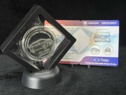 Darphane TOGG Türkiye'nin Otomobili Girişimi Grubu Sertifkalı Darphane Gümüş Hatıra Parası Standlı