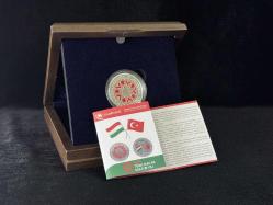 Darphane 2024 Türk Macar Kültür Yılı Gümüş Hatıra Para Sertifkalı Ahşap Kutulu
