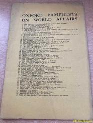 WAR AT SEA TO DAY - ADMİRAL SİR HERBERT RİCHMOND - OXFORD PAMPHLETS ON WORLD AFFAİRS - Oxford University Press - İNGİLİZCE KİTAP (GÜNLÜK DENİZDE SAVAŞ)