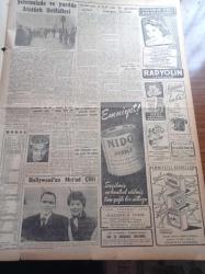 Cumhuriyet Gazetesi - 11 Kasım 1952 - Şehrimizde Ve Yurdda Atatürk İhtifalleri - CHP'nin İlk Gensoru Önergesi Mecliste - İsmet İnönü'nün İzmir Konuşması - Amerika'nın Yeni Başkanı Eisenhover Dün İlk Tayinlerini Yaptı - Birleşmiş Milletler Genel Sekreteri Trygvie Lie Dün Akşam İstifa Etti - Eski Başbakanlardan Recep Peker'in Oğlu Hapse Mahkum Oldu - Ankara'da Satılan Orak Çekiçli Kırmızı Mendiller - Memleket Davaları Yazan  Yaşar Kemal - Stalin'in Gizli Harp Planları Yazı Dizisi - Konservatuar Orkestra Konseri Cemal Reşit Rey İdaresinde Verilecektir - Amerika'da Atom Faaliyeti - Behçet Uz Hastanesi'nin İsmi Değişti- İran Şahı Başbakan Musaddık'a Boyun Eğdi - Atlas Sineması - Fenerbahçe Macar Oyuncu Szobel'i Angaje Etti - Ankaragücü Suriye'ye Gidiyor - Gripin - Bizansın İçyüzü Yazı Dizisi - Radyolin Diş Macunu - Pertev Çocuk Pudrası - Hollywood'un Mesut Çifti Frank Sinatra Ava Gardner - AGA Radyo - Berec Pil Ve Bataryaları - Optimus Gaz Lambası - İpana Diş Macunu