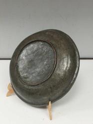 Antika Çok Yaşlı Osmanlı Yazılı Bakır Tabak