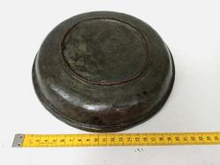 Antika Çok Yaşlı Osmanlı Yazılı Bakır Tabak