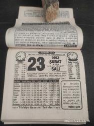 Türkiye Gazetesi takvimi 23 Şubat 1993 doğum günü hediyesi hediyelik takvim yaprağı